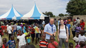 Andreas und Celine auf dem „Sportfest“