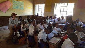 Michael auf der Schulbank