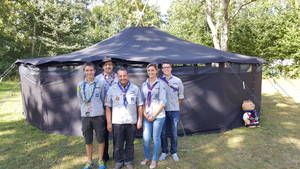 Gewählte Stammesleitung: Timon Stegmann, Michael Göring, Udo Wich Heiter, Nancy Linßer und Scott Quade (v.l.n.r.)