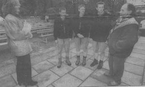 Michael Wagner mit Erfurter Pfadfindern