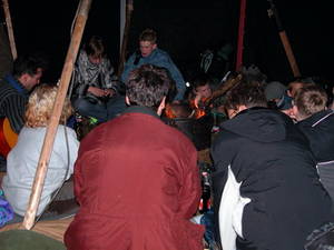 Singerunde auf dem Herbstlager