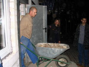 Bauschutt des ehemaligen Fundaments